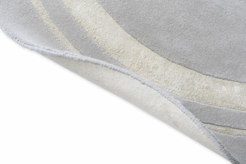 Kulatý vlněný koberec Redbrook Silver 150 cm moderní do obýváku a ložnice Laura Ashley