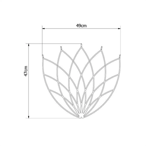 Moderní nástěnný věšák do předsíně Lotos M Black POLYHEDRA černý kovový