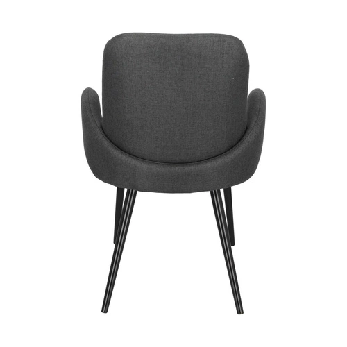 Čalouněná jídelní židle Labby tmavě šedá s područkami loftová do jídelny a obýváku Intesi