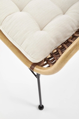 Ratanová jídelní židle Mauri boho s područkami do jídelny a obýváku hnědá Intesi