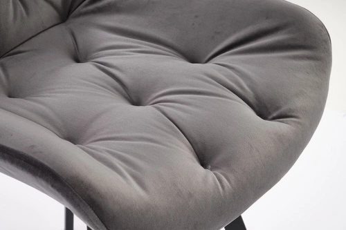 Otočená moderní jídelní židle Veroniq šedá sametová do jídelny a obývacího pokoje Intesi