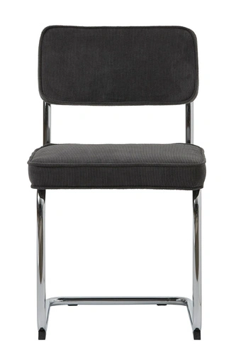 Čalouněná židle Tepper šedý manšestr moderní do jídelny a obýváku UNIQUE