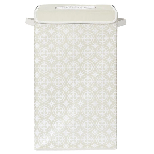 Intesi moderní látkový koš na prádlo do koupelny s víkem a úchyty šedý 60x35x30 cm