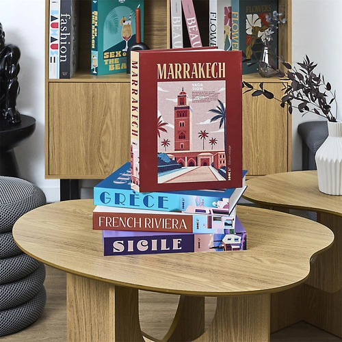 Dekorační krabička Grece Intesi modrá kniha klasická do obýváku a ložnice