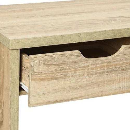 Bivoak moderní konzole s dřevěným efektem a 2 zásuvkami do předsíně nebo ložnice 100 cm