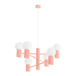 Moderní lustr HALO 6 broskvový stropní svítidlo do obýváku a jídelny