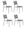 Sada 4 šedých židlí Barco