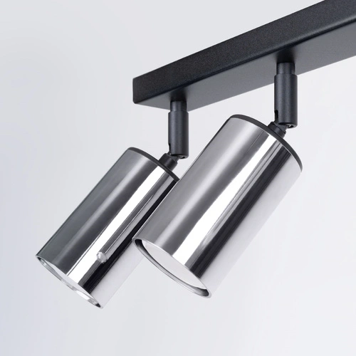 Stropní svítidlo WINX 6L černý chrom moderní do obýváku a ložnice LED GU10