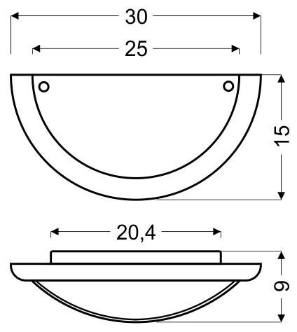 Stropní svítidlo 010 plaf 1/2 30 ditrevi 1x60W bílé dřevo borovice