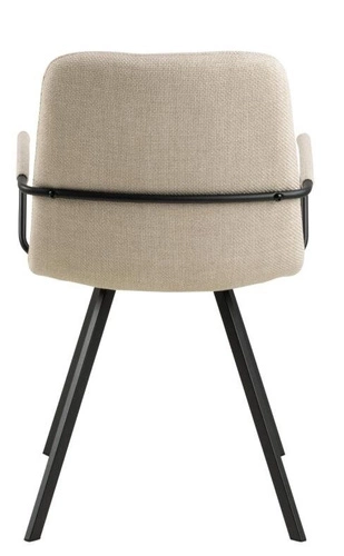 Jídelní čalouněná židle Selina Actona béžová s područkami na černých nohách