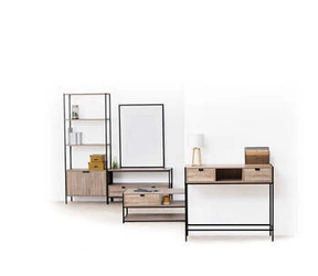 Sada nábytku do předsíně Aliaj přírodní/černý