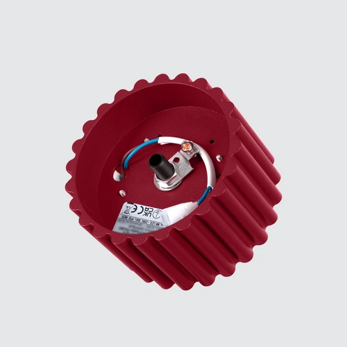 Moderní stropní svítidlo AURA 1 burgund kulaté do obývacího pokoje a kuchyně hliník