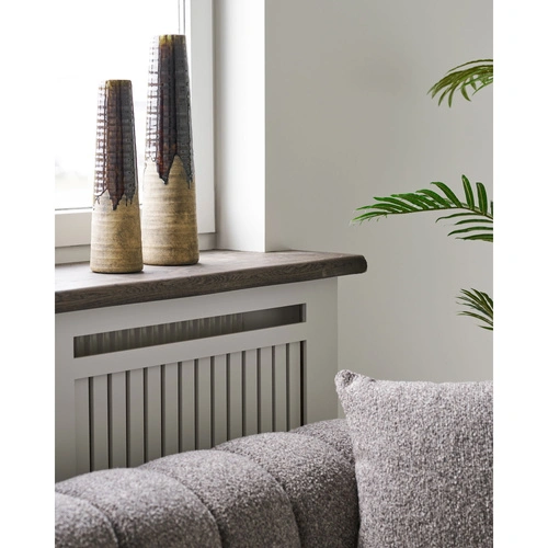 Keramická váza Cali hnědá vysoká dekorativní do obýváku 48 cm