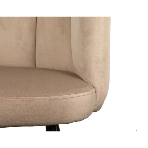 Jídelní židle Paume Intesi čalouněná sametem písková s područkami moderní