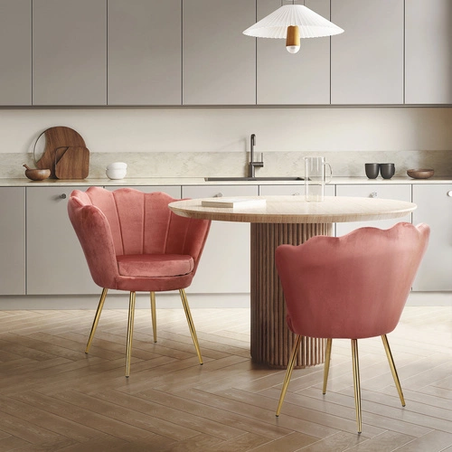 židle mušle Florence VIC růžová