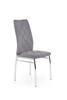 Čalouněná židle Montana šedá moderní do jídelny a kuchyně na chromovaných nohách Intesi