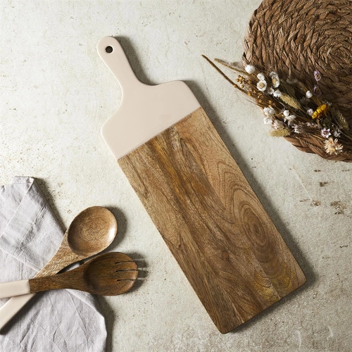 Krájecí prkénko Dune Intesi z mangového dřeva 58 cm moderní do kuchyně přírodní