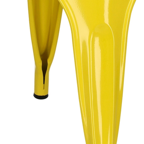 Kovová žlutá židle Paris ve stylu Tolix do jídelny a kuchyně industriální D2.DESIGN