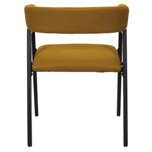 Žlutá čalouněná jídelní židle Craft Intesi s područkami, moderní do kuchyně