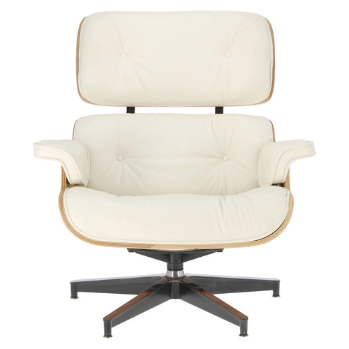 Kožené bílé otočné relaxační křeslo Vip moderní do obývacího pokoje ve stylu Lounge Chair