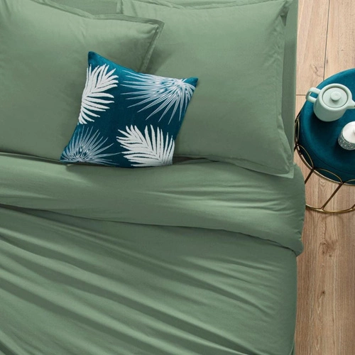 Bavlněné zelené prostěradlo Atmosphera 240x290 cm do ložnice a studentského pokoje