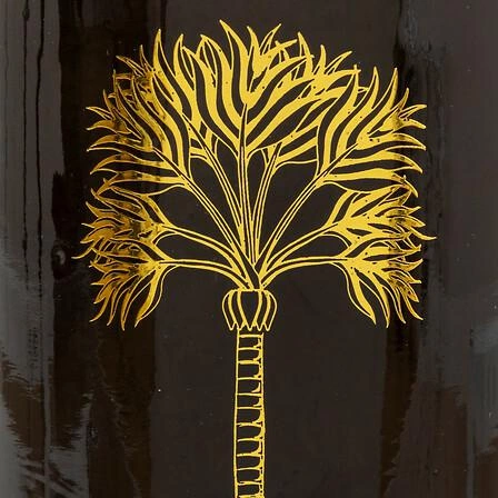 Tropický pokojový váza Wazon o výšce 22 cm, khaki sklo