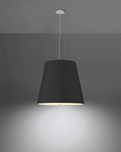 Moderní černý lustr GENEVE 50 do obýváku a jídelny 3světelný Sollux Lighting