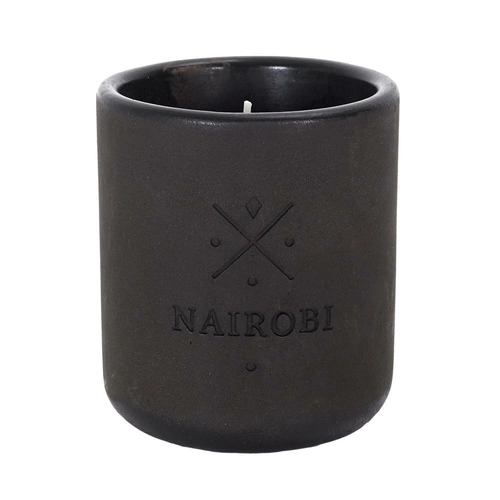 Vonná svíčka Earth Nairobi šedá cementová moderní dekorativní Intesi 10 cm