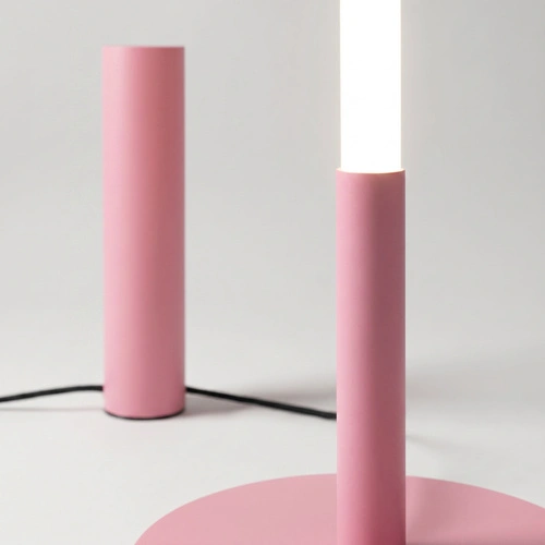 TRANG moderní stojací LED lampa do obývacího pokoje růžová 4000K