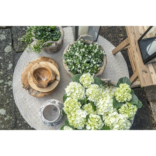 Sada 3 dekorativních košů Kuta z ratanu kubu na uložení do obýváku