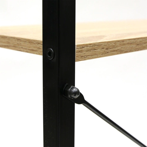 Kovová knihovna Cilyan Intesi do obýváku moderní přírodní černá 60 cm