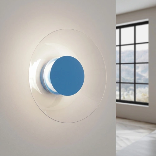 Nástěnné svítidlo ASTRO LED světle modré moderní do obývacího pokoje 28 cm