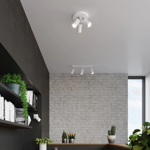 Stropní svítidlo RING 3P bílé moderní kovové do obýváku kuchyně i ložnice Sollux