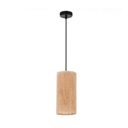Závěsná lampa Aragona černá 1x60 E27 korkové stínidlo