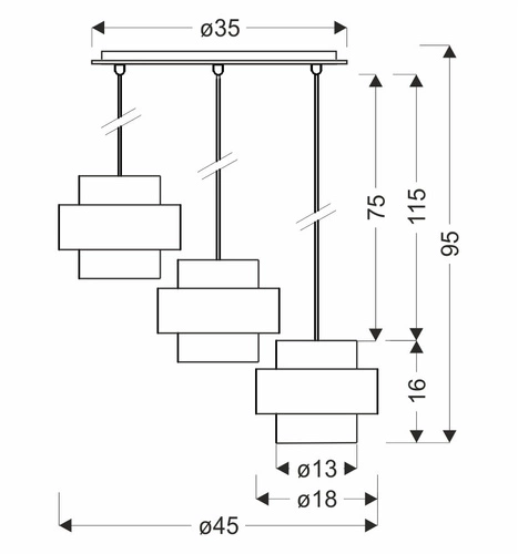 Závěsné svítidlo Spiega černozlaté glamour s kouřovým stínidlem do obývacího pokoje a jídelny