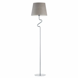 Stojací lampa FOGO šedá sametová moderní lampa do obýváku glamour Lysne