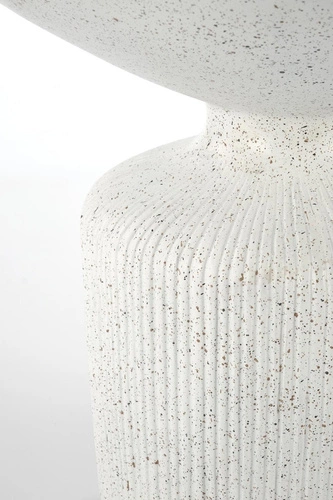 Kulatý konferenční stolek Farra L Intesi bílý moderní do obýváku 54 cm