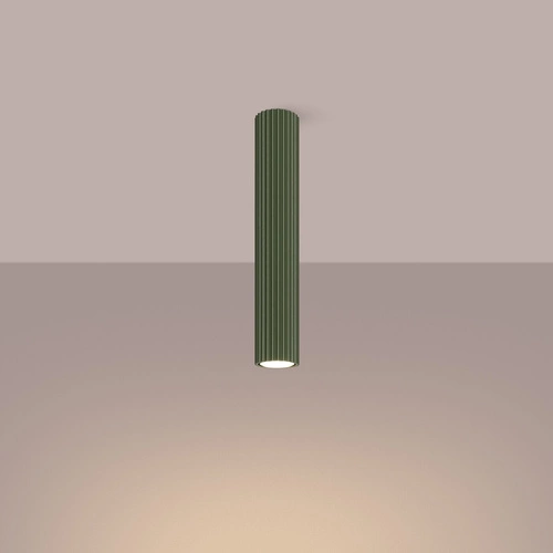Stropní svítidlo KARBON 40 olivově zelené minimalistické do obýváku a ložnice hliník