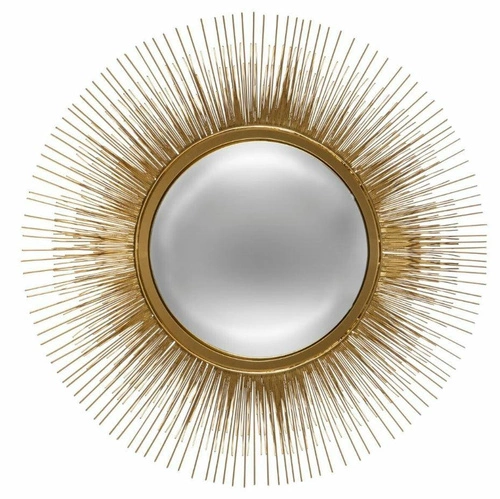 Kulaté zrcadlo do předsíně Soleil Atmosphera zlaté glamour na stěnu 58 cm