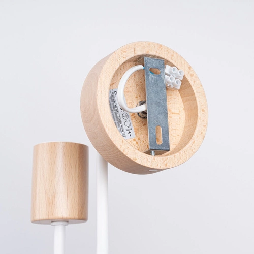 Nástěnné svítidlo TIMBO bílá moderní skandinávský loft do obýváku a ložnice dřevo kov