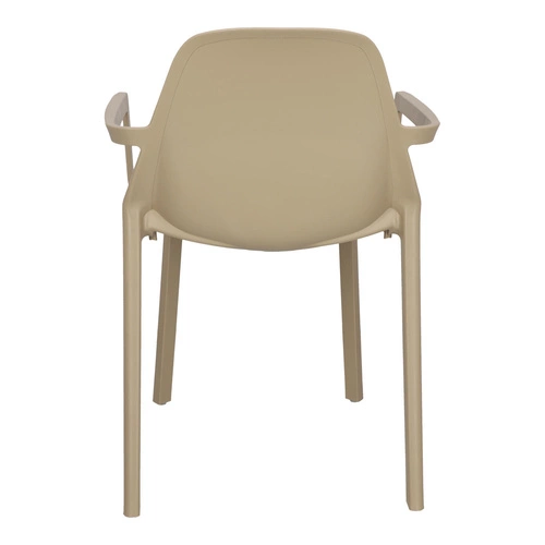 Zahradní židle s područkami PIU Arm béžová SCAB Design, moderní stohovatelný plast
