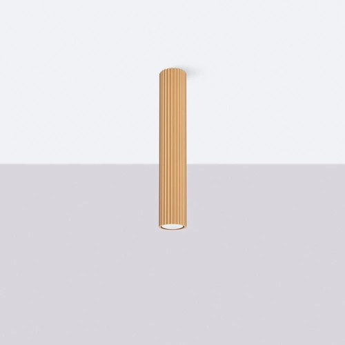 Stropní svítidlo KARBON 40 zlaté minimalistické hliníkové do obýváku a ložnice SOLLUX