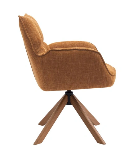 Otočná jídelní židle Marilla čalouněná s područkami