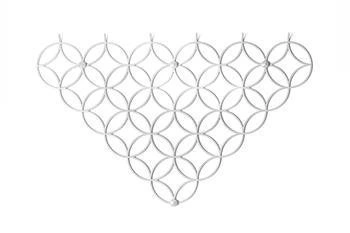 Bílý kovový nástěnný věšák Holo M POLYHEDRA moderní do předsíně 55 cm