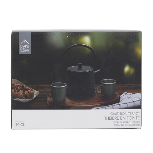 Intesi litinová čajová konvice černá 900 ml moderní na plynový sporák