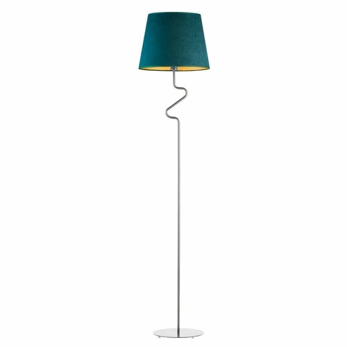 Podlahová lampa FOGO GOLD ocelově zelená