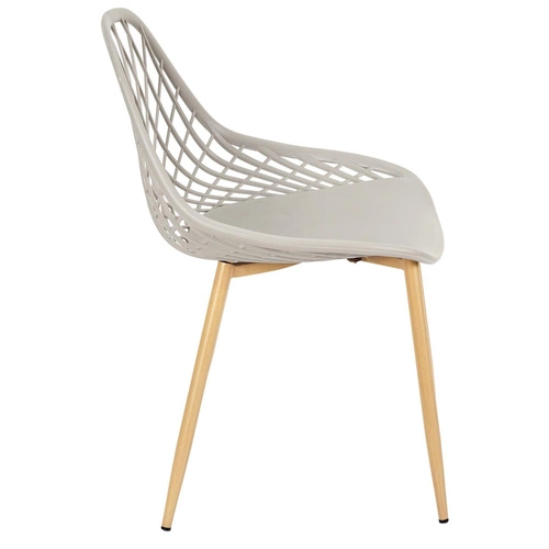 Jídelní židle Malaga Intesi šedá z plastu v ratanovém vzhledu, snadné čištění