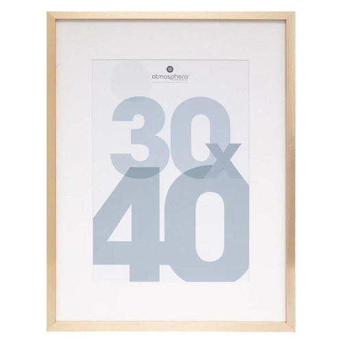 Zlatý závěsný fotorámeček 30x40 Manu Atmosphera elegantní rám na zeď glamour