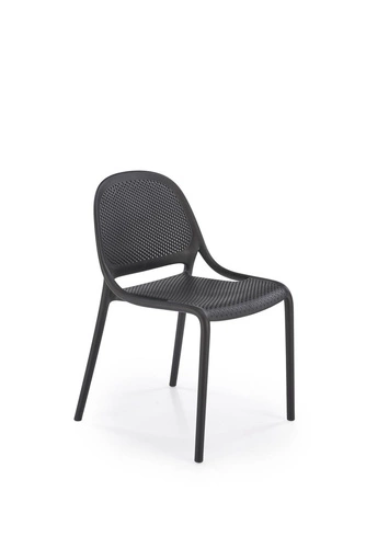 Černá moderní jídelní židle Lynette do kuchyně, stohovatelná, polypropylen