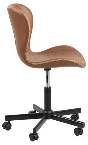 Ergonomická kancelářská židle Batilda Actona kožená otočná k psacímu stolu hnědá moderní